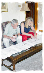 reviewing a family tree chart together