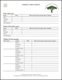 Free Printable Family Tree And How To Gather Family History